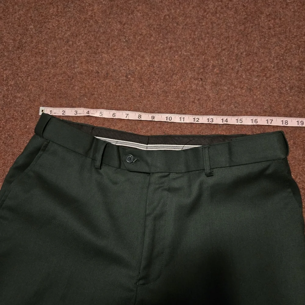 Alain Dupetit Men's Dress Slacks Altered To A 36x24 Forest Green